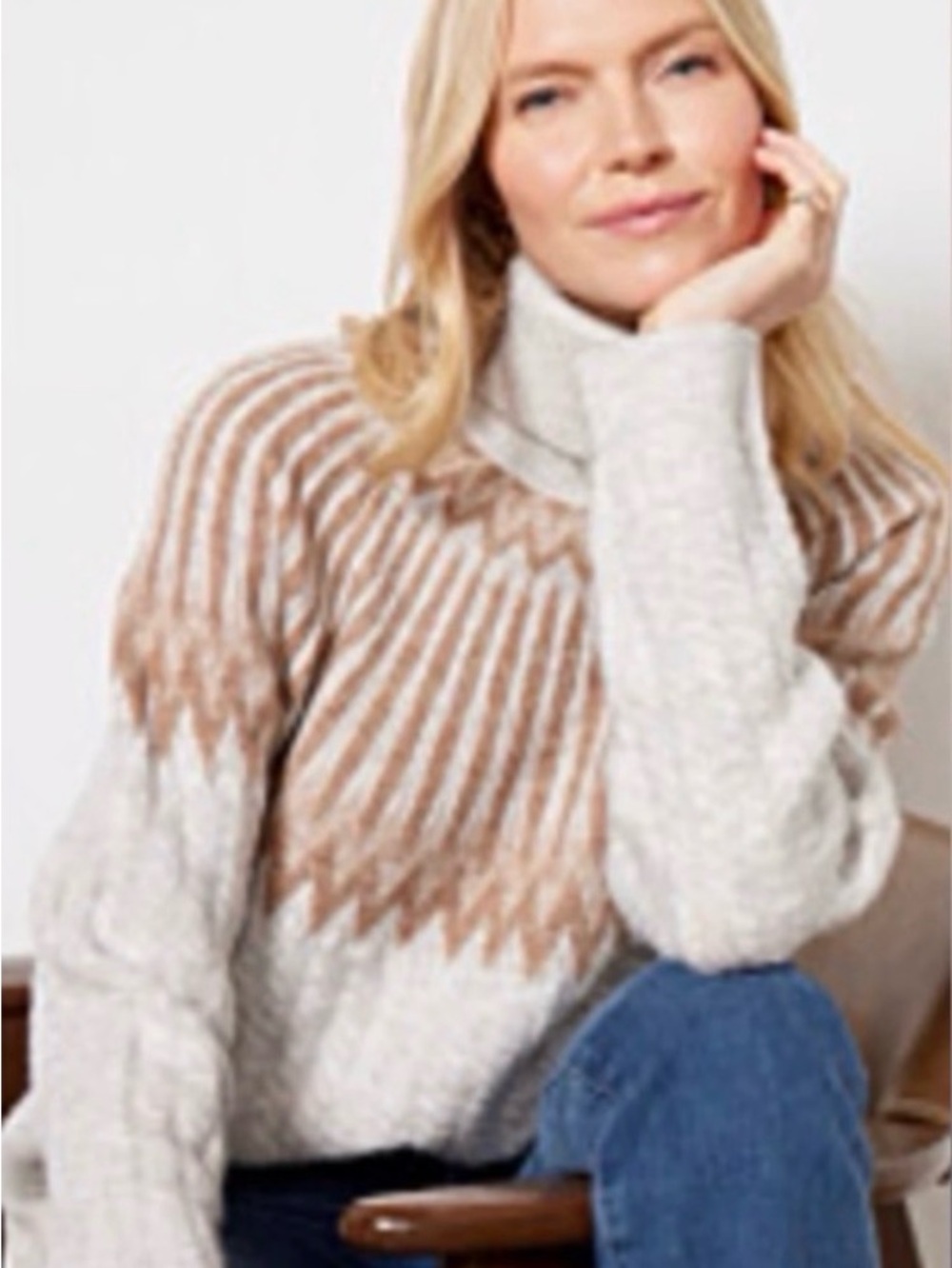 Evereve Harlow Fair Isle Sweater size M (fits like L)